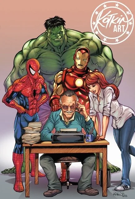 イラスト Stan Lee by Ryan Benjamin Stan Lee Amazing Fantasy Spiderman signed poster - Fanboy
